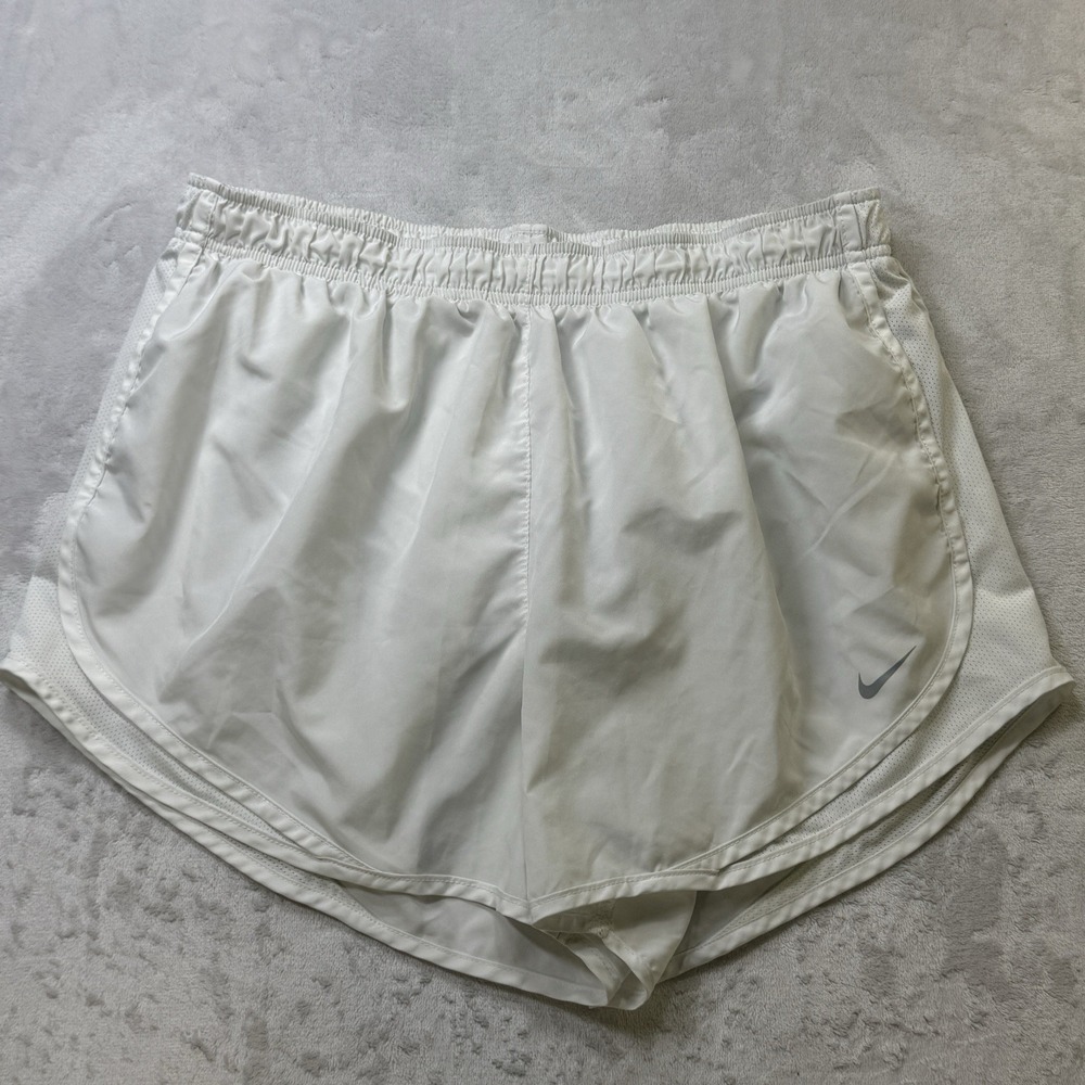 Nike Dri-FIT Shorts Womens XL White Running Athletic Lined Lightweight‎